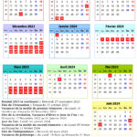 Calendrier des Vacances Scolaires et Jours fériés 2023 – 2024